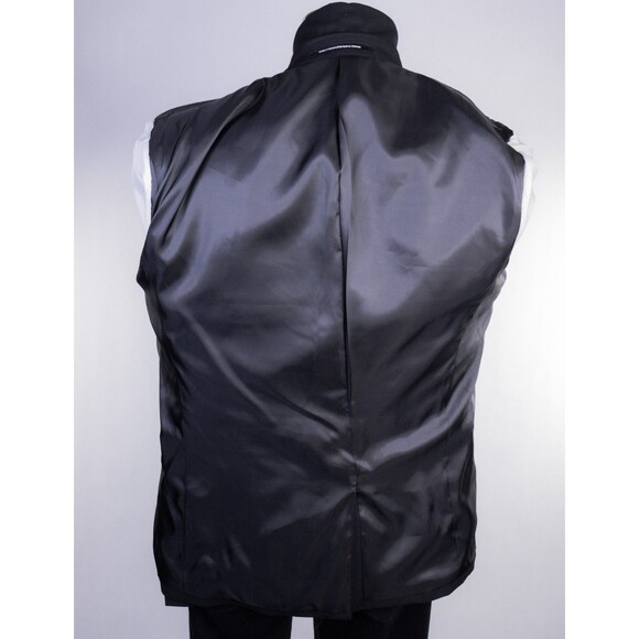 H&M Mens Blazer Sport Coat Two Button Casual Jacket Size 38R SLIM FIT BLACK - Picture 12 of 13